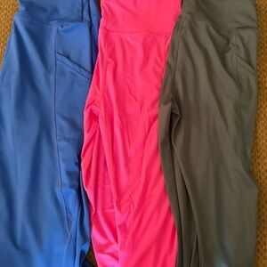 Women's Blue, Pink, and Gray Legging Bundle